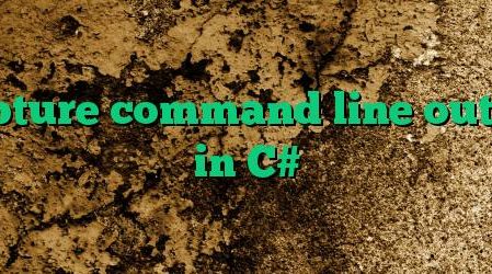 Capture command line output in C#