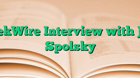 GeekWire Interview with Joel Spolsky